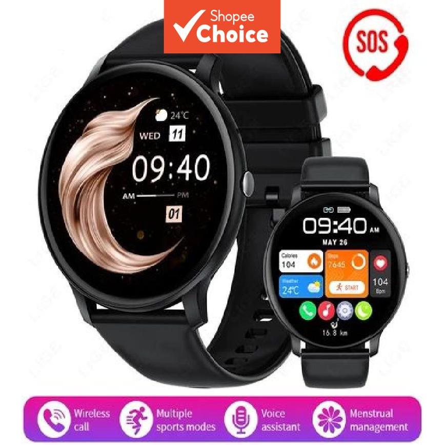 Smartwatch à prova d’água IP68 Chamada Bluetooth 100+ modos esportivos Monitor de saúde para homens e mulheres
