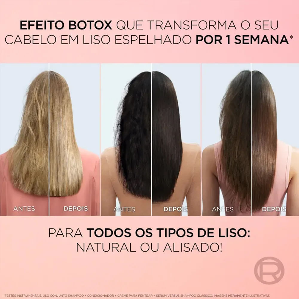 Kit Elseve Shampoo 200ml + Condicionador 200ml + Sérum Liso Dos Sonhos Liquid Hair · foto 2