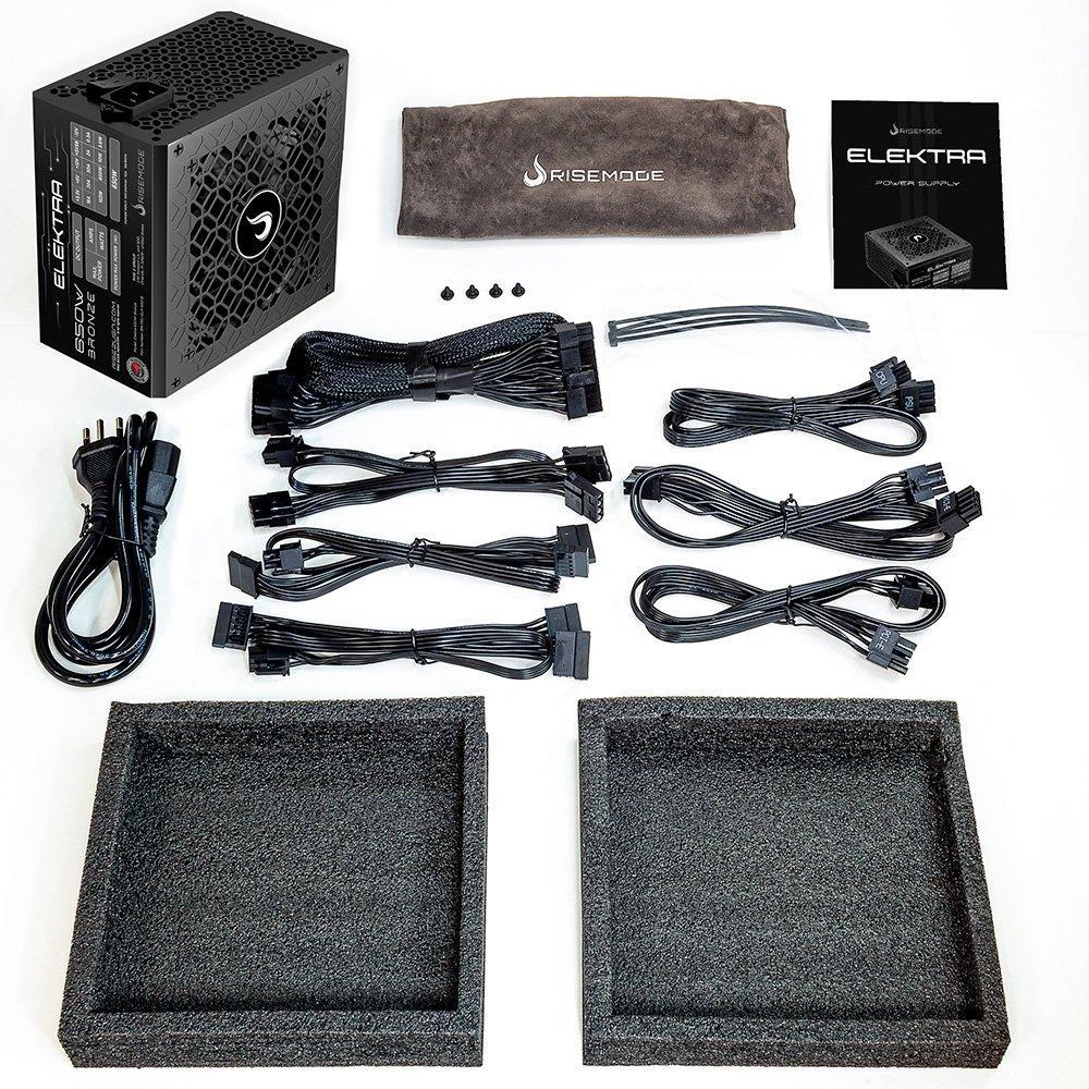 Fonte Gamer Rise Mode Elektra, 650W, Bronze, Full Modular, PFC Ativo, Preto - RM-PSU-ELKM-650-B — imagem 2 de 2