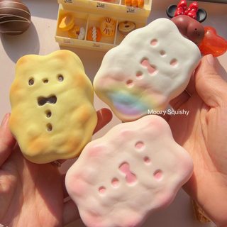 Brinquedo Squishy de Biscoito de Coelhinho de Espuma PU Macia de Ressalto Lento, Alívio de Estresse, Sensorial, Chaveiro