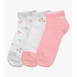 Kit 3 Pares De Meia Cano Curto Infantil Trick Nick Branco