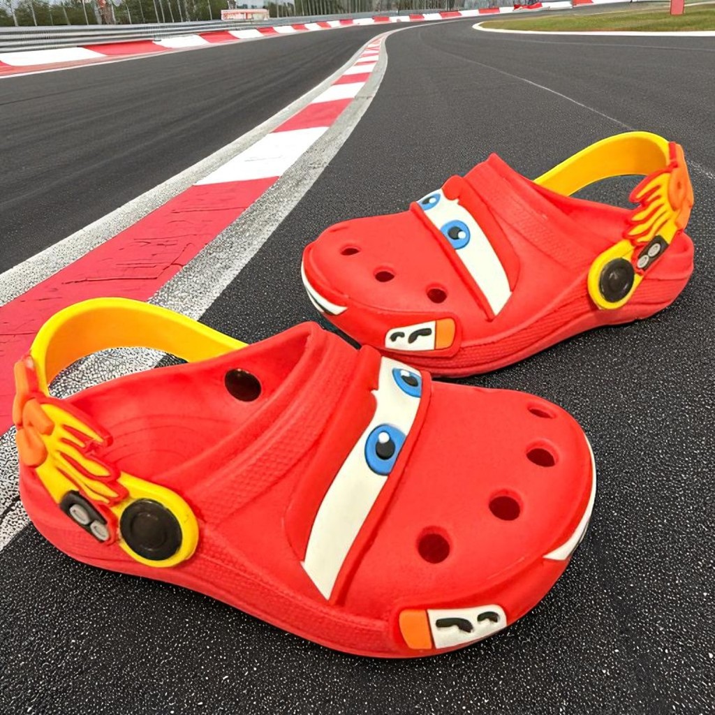 Babuche Infantil Menino Leve Divertido Sandália Carros Confortável Antiderrapante