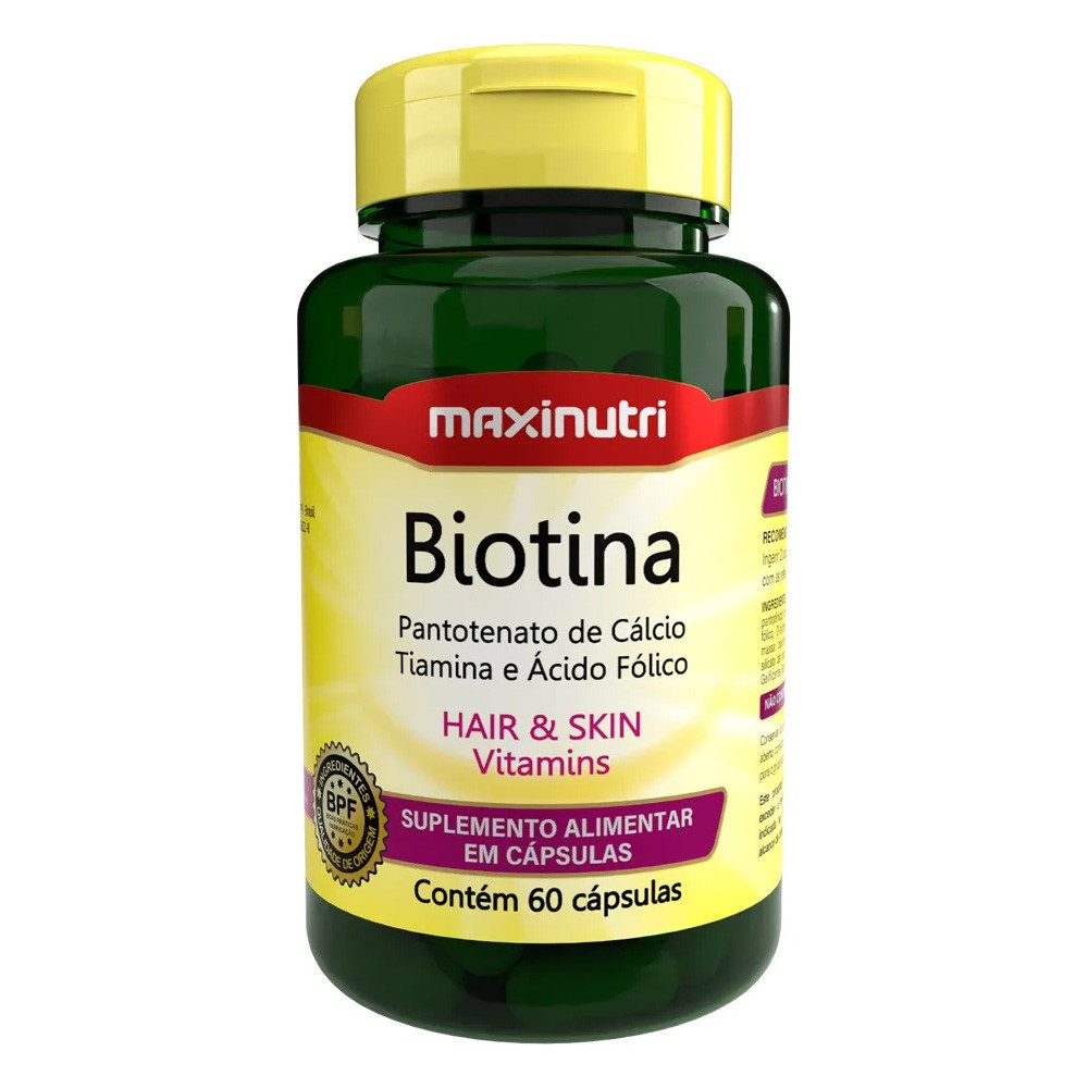 Biotina Hair & Skins Vitamins 60Cps - Maxinutri