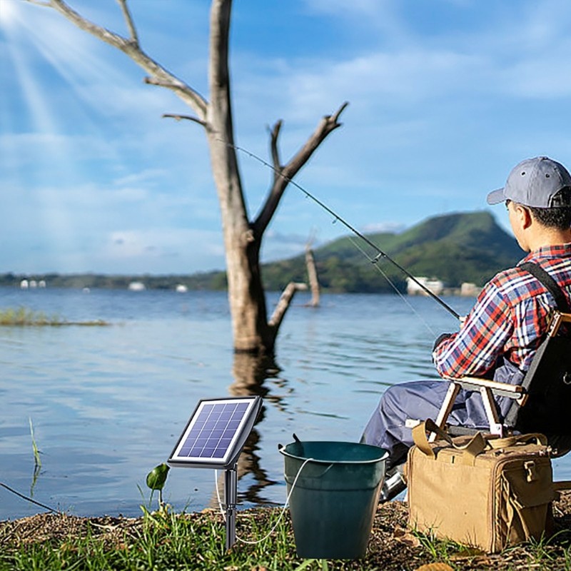 HO Inovadores Tanques De Peixes Solar Oxigenador Designs De Estaca De Bico Duplo Para Escritório Em Casa