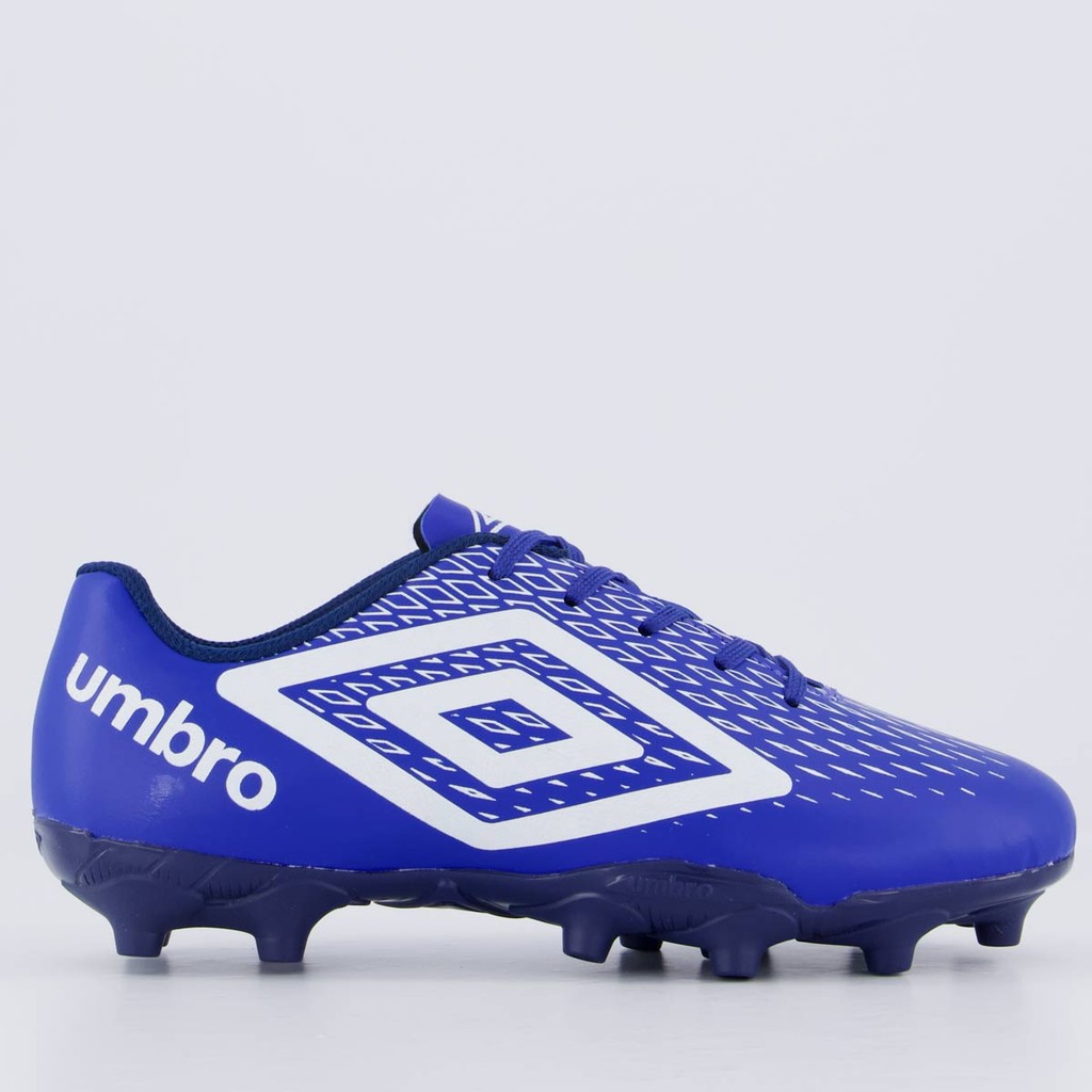 Chuteira Umbro X-Diamond Campo Juvenil Azul e Branco em Oferta na Shopee