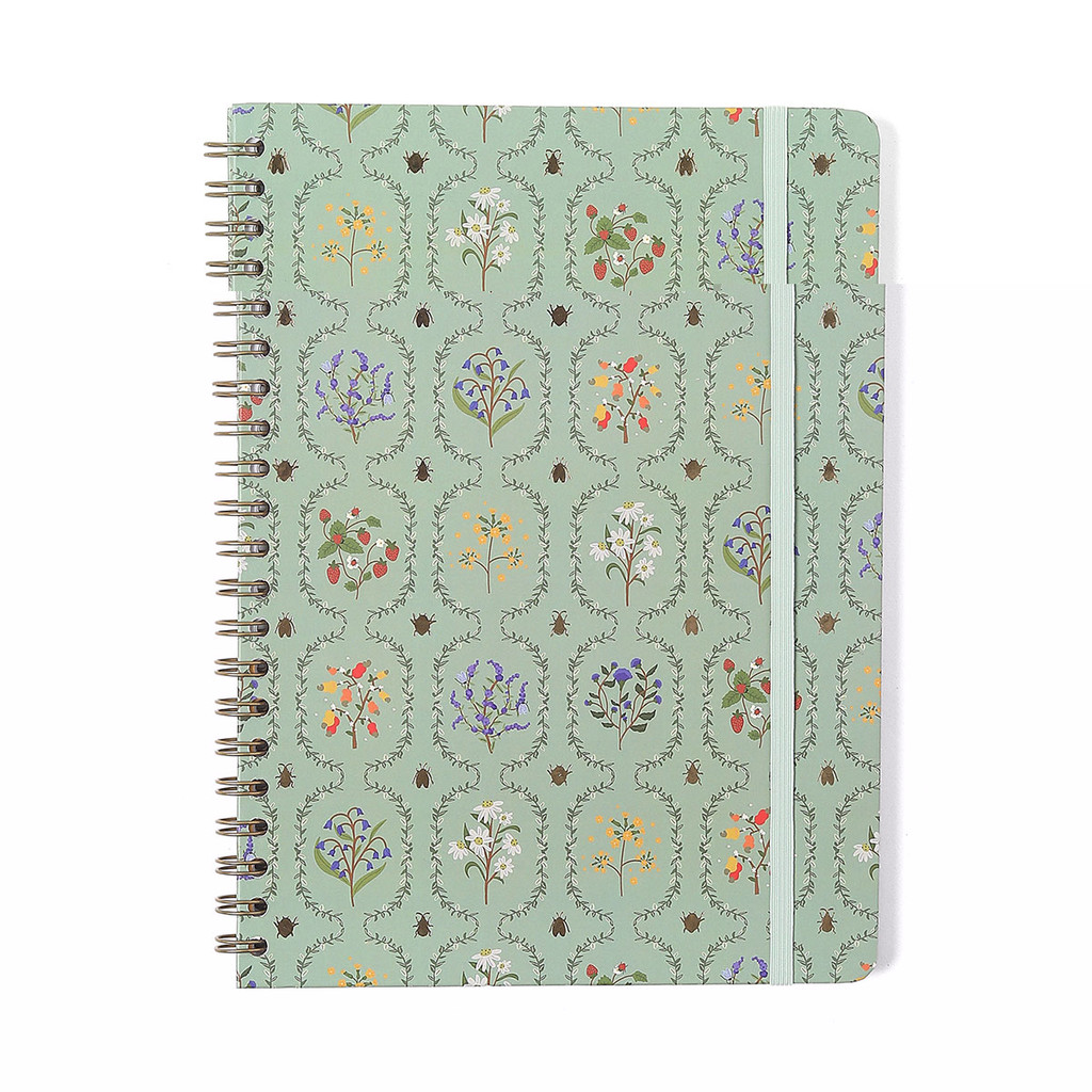 Caderno universitário capa dura 1x1 80 folhas Jardim Verde Cicero em Oferta na Shopee