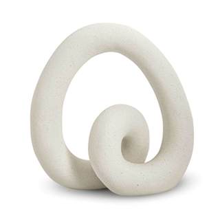 Escultura Decorativa Off-white Abstrata Em Cerâmica em Oferta na Shopee