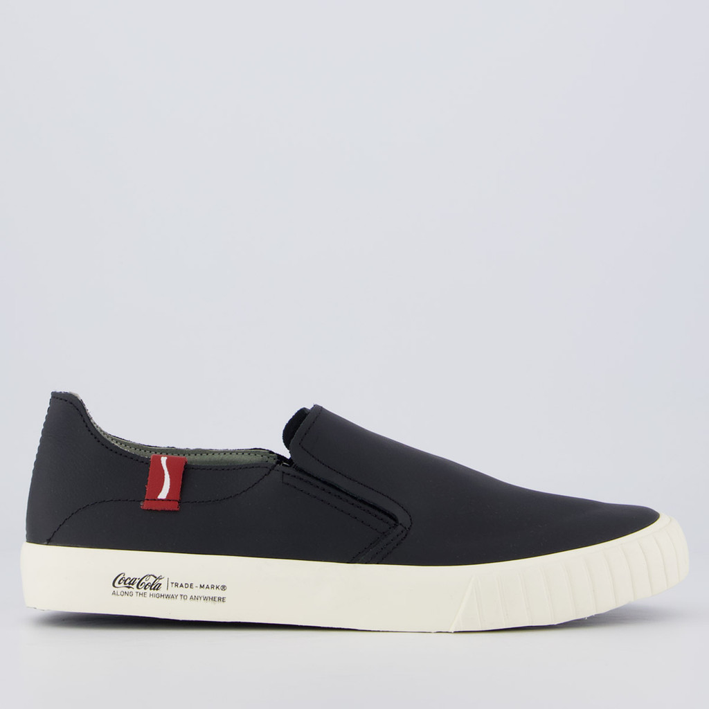Tênis Coca Cola Philadelphia Leather Preto e Branco em Oferta na Shopee