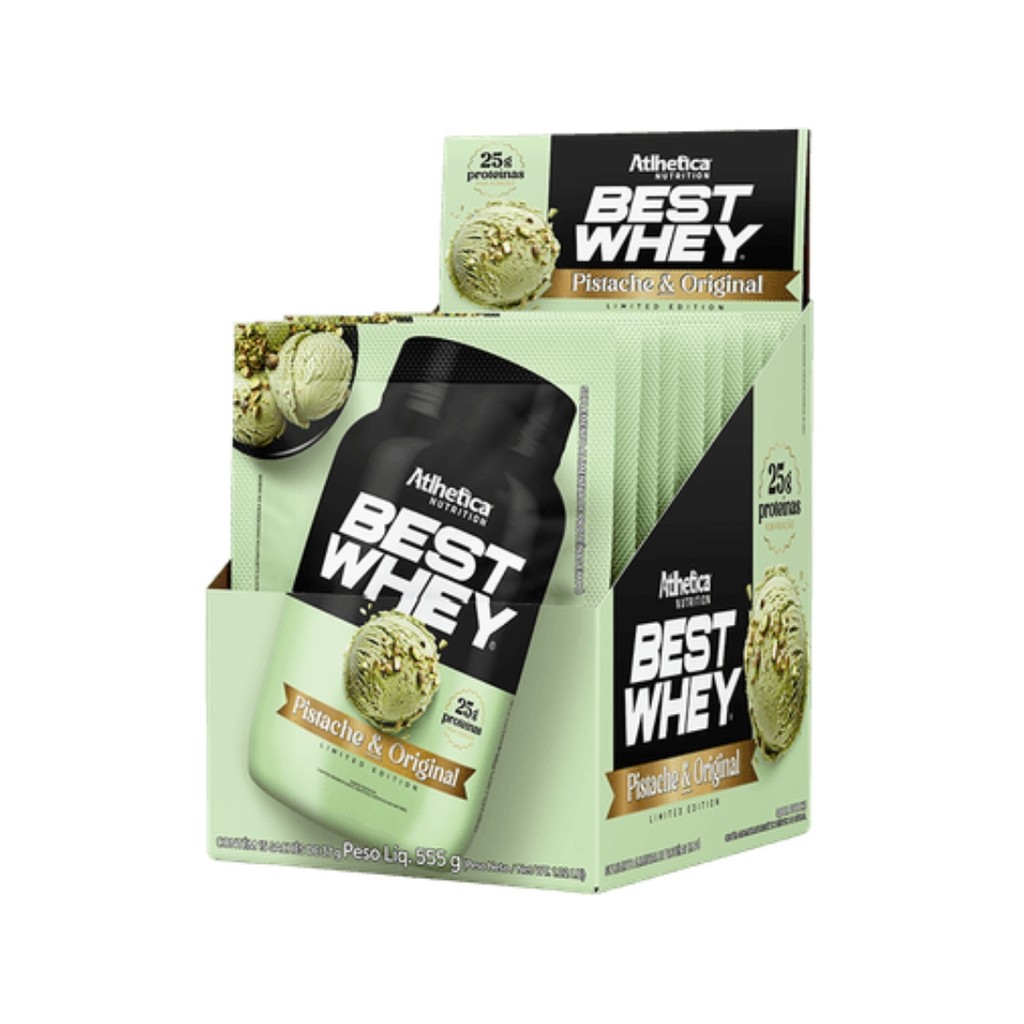 Kit 15 Best Whey Sachets de 37g Pistache & Original Protein