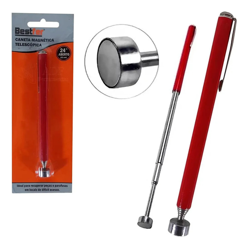 CANETA MAGNETICA TELESCOPICA 61CM 24" - BESTFER