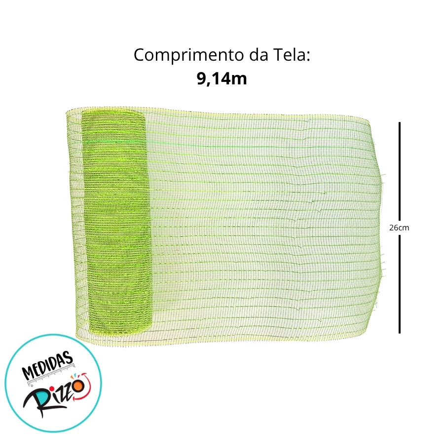 Detalhes do Tela Vazada - Verde Mesgo com Detalhe Verde - 26x914cm - 1 unidade - Rizzo