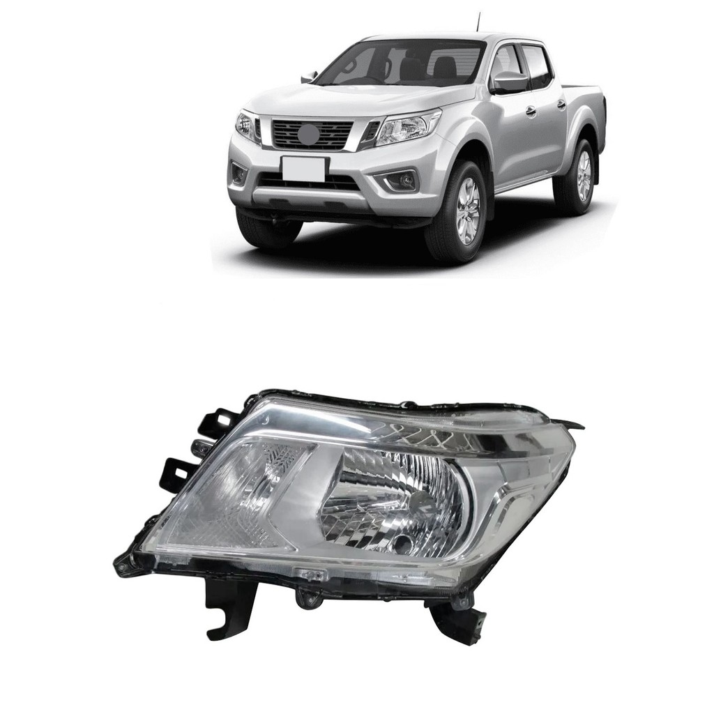 Farol Cromado Nissan Frontier 2017 a 2021 Sem Led Esquerdo