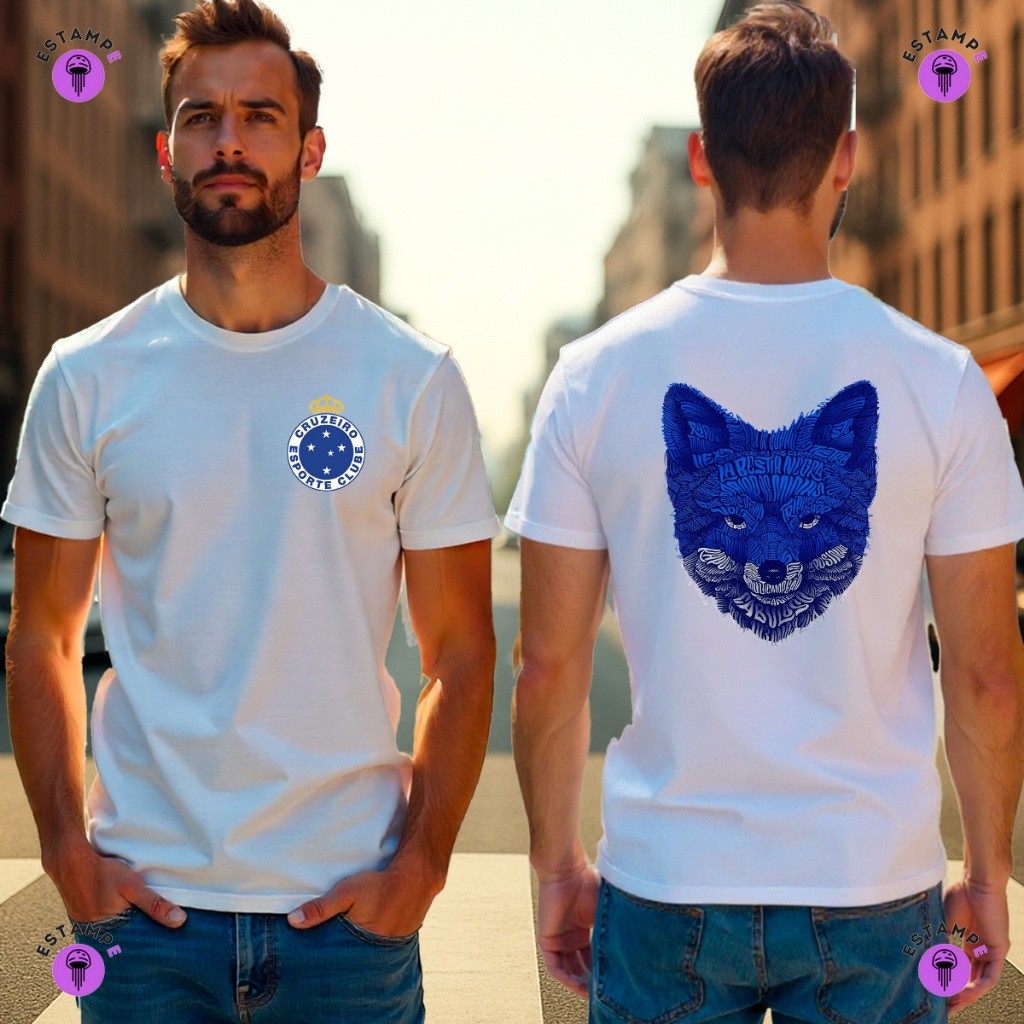 Camisa Camiseta Masculina Feminina Adulto Cruzeiro Raposa Time Futebol Blusa 100% Algodão Premium Unissex