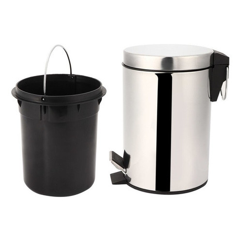 Lixeira 12 Litros Escritório em Aço Inoxidável Clink Cinza 25x40cm Promoção