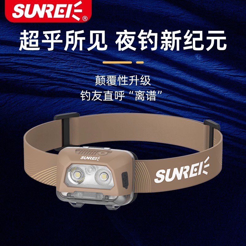 Sanix Starlight 500 Farol de pesca noturna IPX6 Bateria de longa duração de longo alcance Bateria de lítio Exploração ao