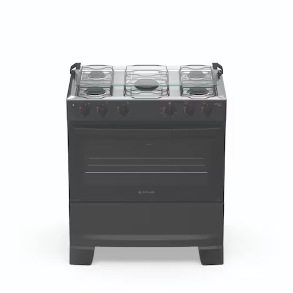 Fogão 5 Bocas Mônaco Plus com Mesa Inox Acendimento Automático Bivolt Atlas