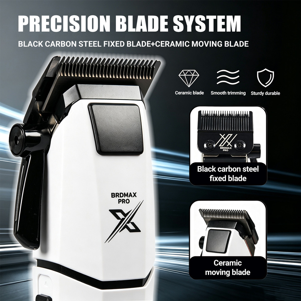 BRDMAX PRO Profissional DRM105 Máquina De Cortar Cabelo 8000RPM Motor Silencioso Barbeiro Aparador De Para Homens Salão — imagem 2 de 2