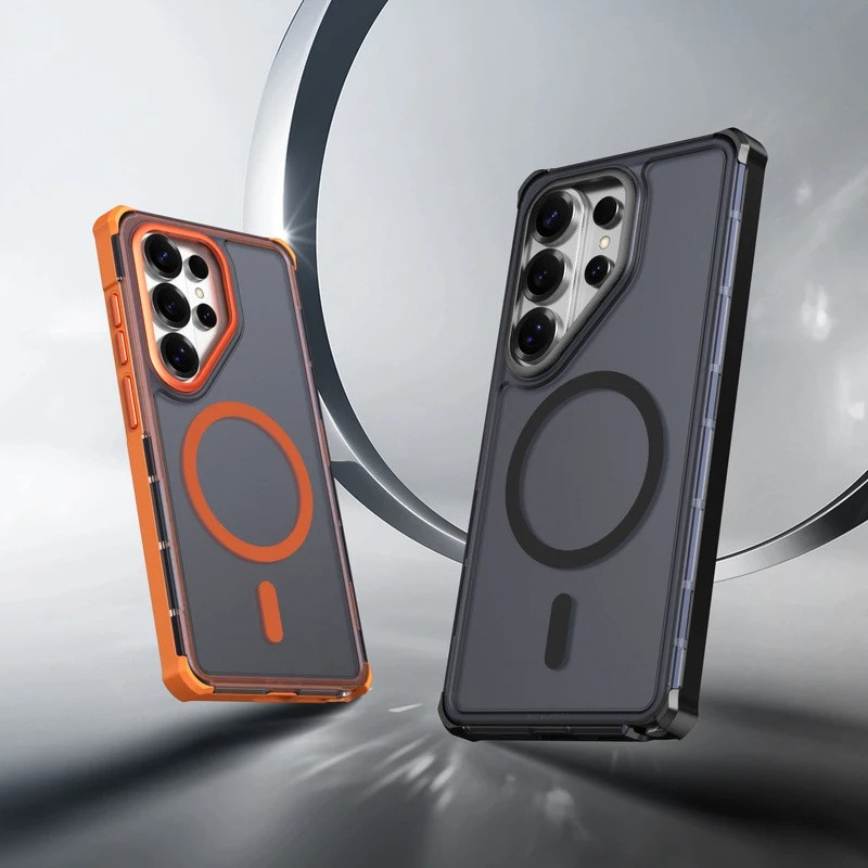 Capa De Telefone Magnética Transparente De Luxo Para Samsung Galaxy S26 Ultra S25 S24 Plus S23 A57 A37 A27 A17 A07 A56 A