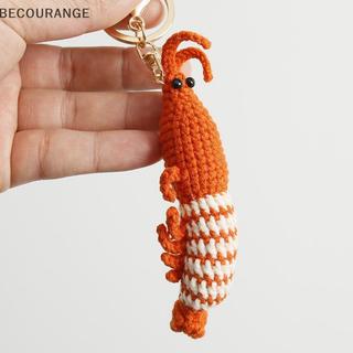 BEC Engraçado Camarão Boneca Crochê Chaveiro Bonito Moda Pingente Chaveiros Novidade Criativa Bapa Decoração Acessórios 