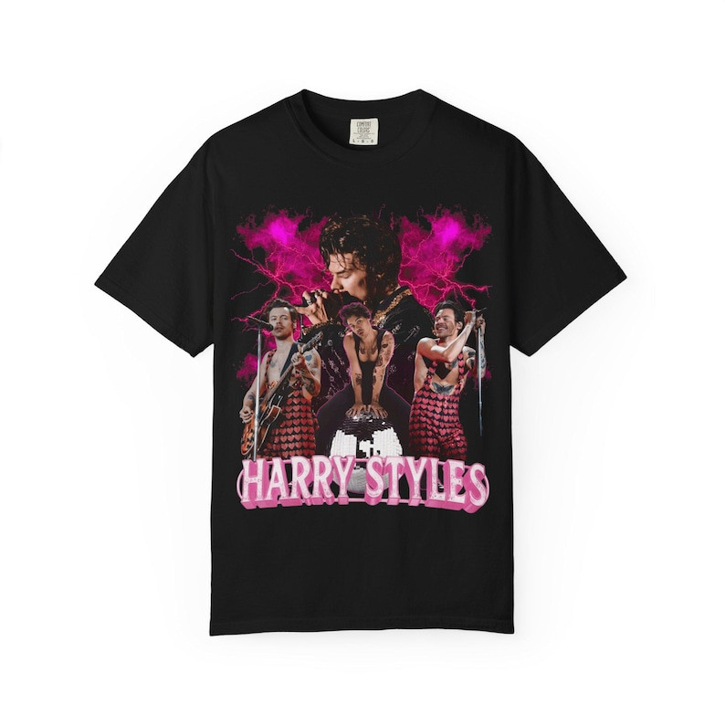 Camiseta Masculina Feminina Oversized Estampa Harry Styles Estampa Vintage Show Pop, Camiseta Streetwear Retrô Estampa