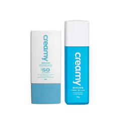 Kit Creamy Rotina Noite e Dia - Ácido Glicólico 10% Niacinamida Renovador Celular + Protetor Solar Watery Fluid FPS50