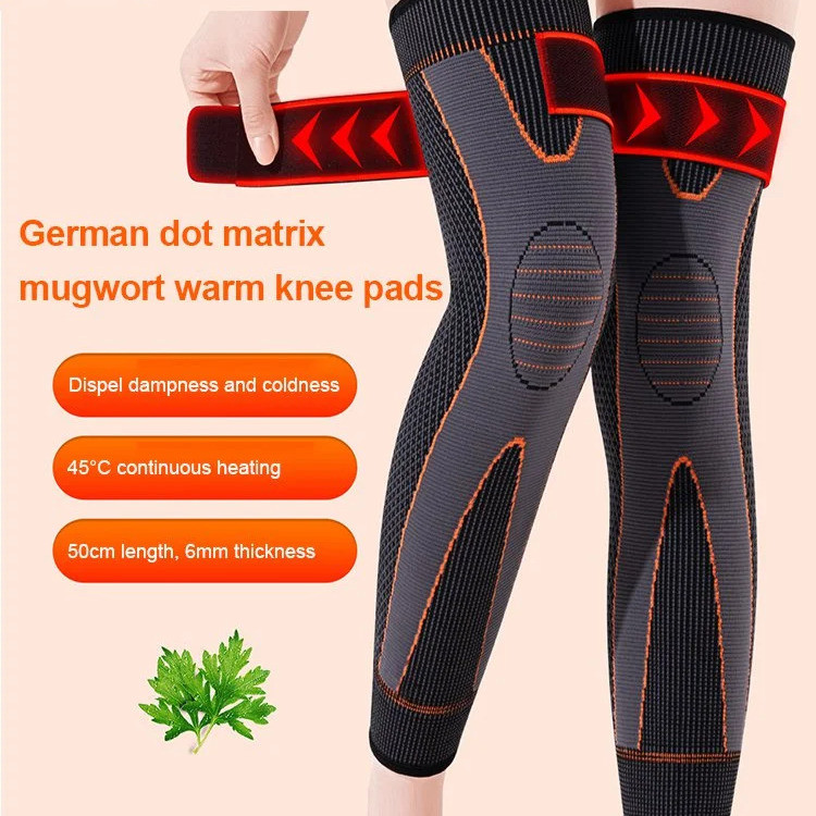 【Ideal para Esporte】Mumian S33 Clássico Preto Verde Joelheira Prolongada/Aquecimento/Tecido/Inverno