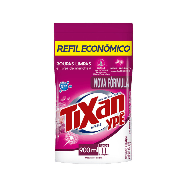 Tixan Lava Roupa Liquido Ype Maciez Refil 900ml