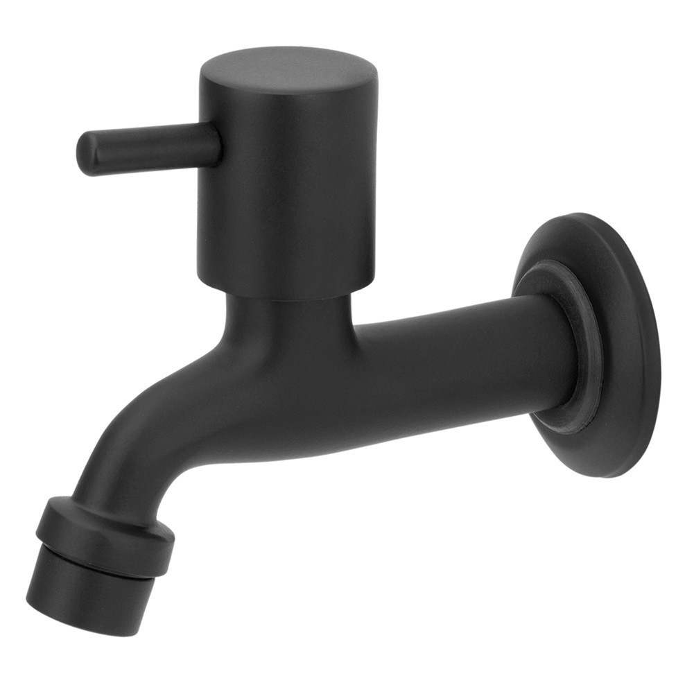 Torneira Tanque Jardim Preto Black Fosco Robusta Metal Luxo Area Servico