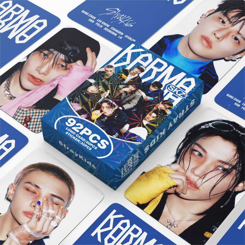 92 Peças Stray Kids Novo Álbum Karma Lomo Cartões Fotográficos Adesivos Em Estoque Pronto