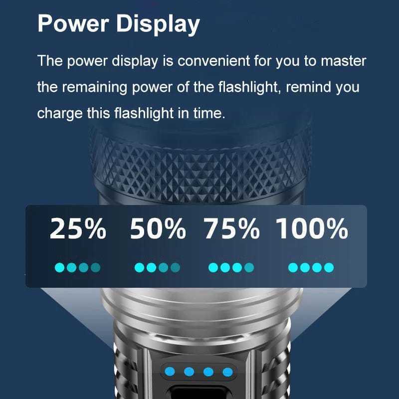 Lanterna Tática Militar LED de Alto Alcance para Camping e Emergências — imagem 2 de 2