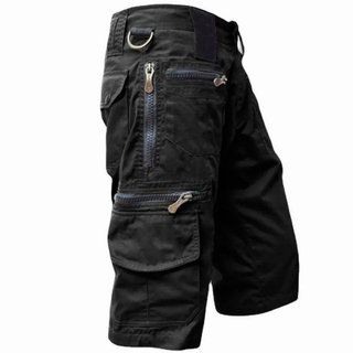 Bermudas Cargo Masculinas 2025, Estilo Militar de Verão, Algodão Solto, Calças Táticas, Bermudas Masculinas com Múltiplo