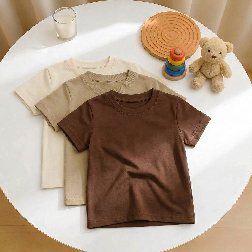 Kit 3 Camisetas Infantil Menino Menina Algodão