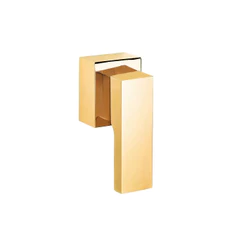 Acabamento de Registro Quadrado Alavanca Metal Luxo Dourado