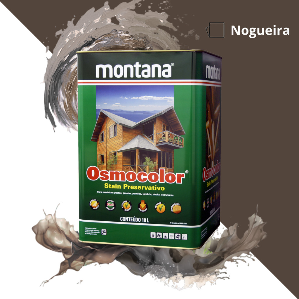 Verniz Stain Osmocolor Nogueira 18L Montana — imagem 2 de 2