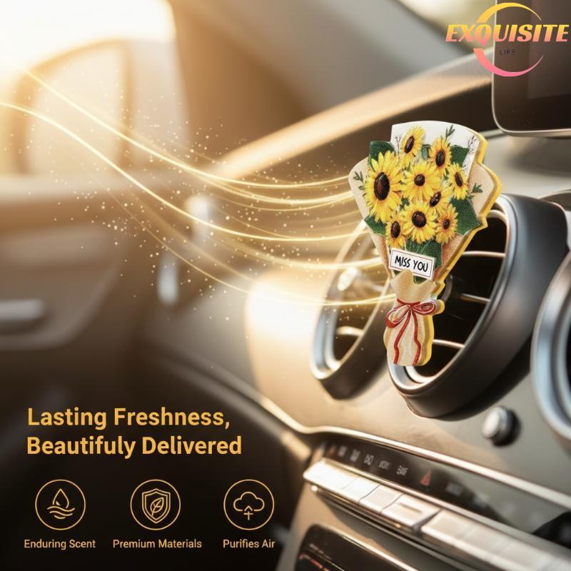 [EL-t] Clipe Difusor De Ventilação De Ar De Buquê Floral Fofo Para Aromaterapia De Carro Perfume Fresco Decoração De Int