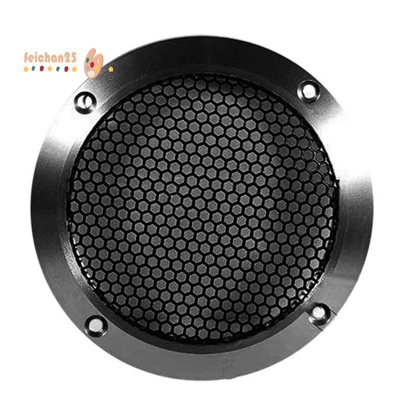 [Fast F] Aluminum Car Tweeter Speaker Grill Cover Grade De Malha De Metal Completa Para Aprimoramento De Áudio 4 Polegad