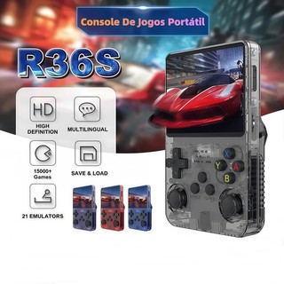 Console Portátil R36S + de 15.000 Jogos Vídeo Game 64g Linux Tela IPS 3.5 Polegadas a Pronta Entrega janoclick
