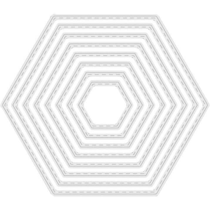 Matriz de Corte Hexagonal para Criação de Cartões, Matrizes de Corte de Metal Hexagonais, Cortes de Parabéns, Estênceis 