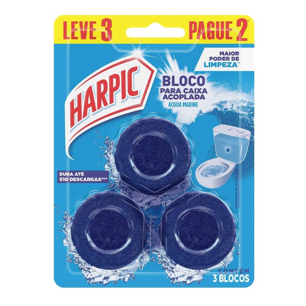 Harpic para caixa acoplada Acqua Marine 50g Leve 3 Pague 2 Reckitt