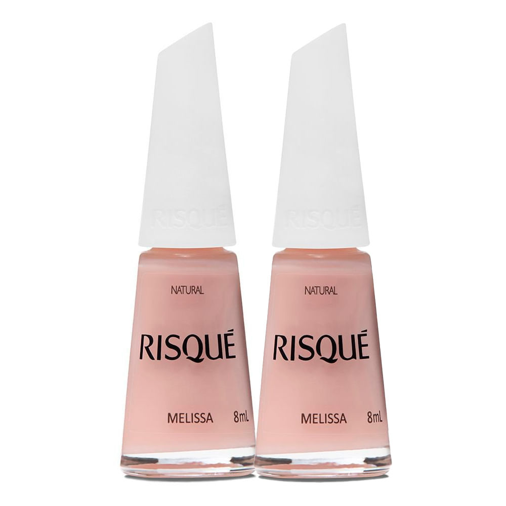 Kit 2 Esmalte Risqué Nude Natural Melissa 8ml