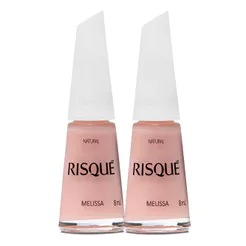 Kit 2 Esmalte Risqué Nude Natural Melissa 8ml