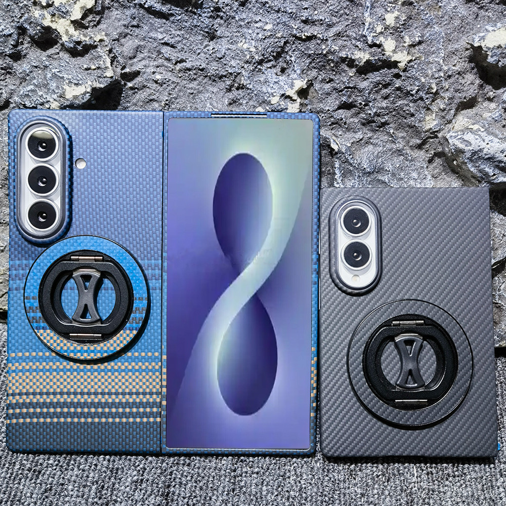 Capa Magnética Genuína De Fibra De Carbono Real Para Samsung Galaxy Z Fold 8 Ult