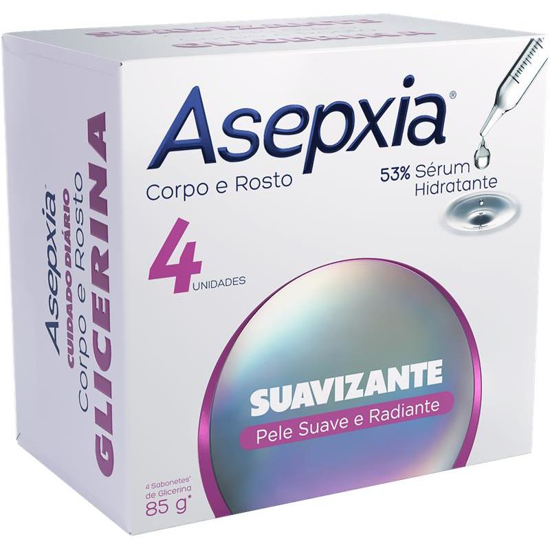 Kit Asepxia Sabonete Barra Corporal Suavizante c/4 unidades