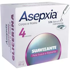 Kit Asepxia Sabonete Barra Corporal Suavizante c/4 unidades