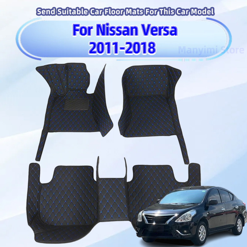 Tapetes De Carro Para Nissan Versa 2011-2018 Almofadas De Pé Acessórios Interiores Automóveis 2017 2016 2015 2014 2013 2