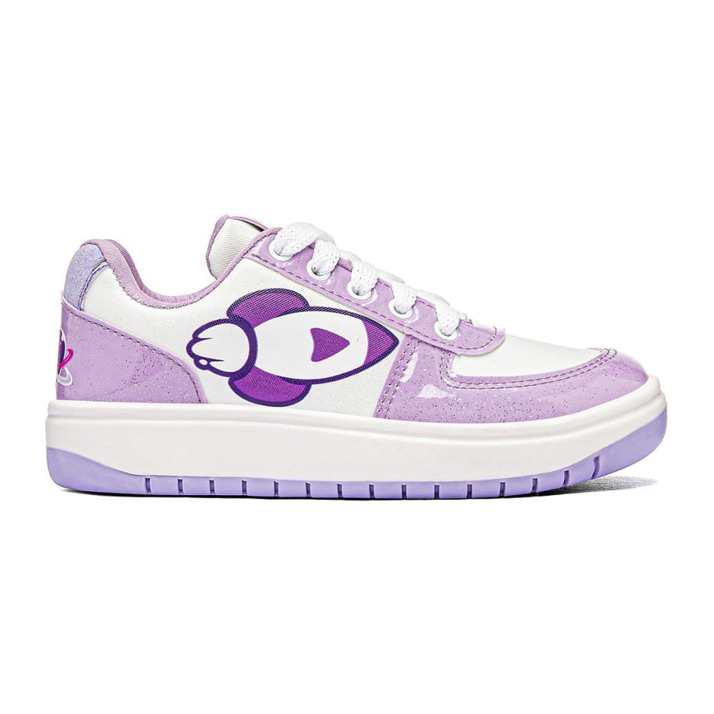 Tênis Infantil Dos Rosa DDR02K Branco Lilás Casual 28 ao 35