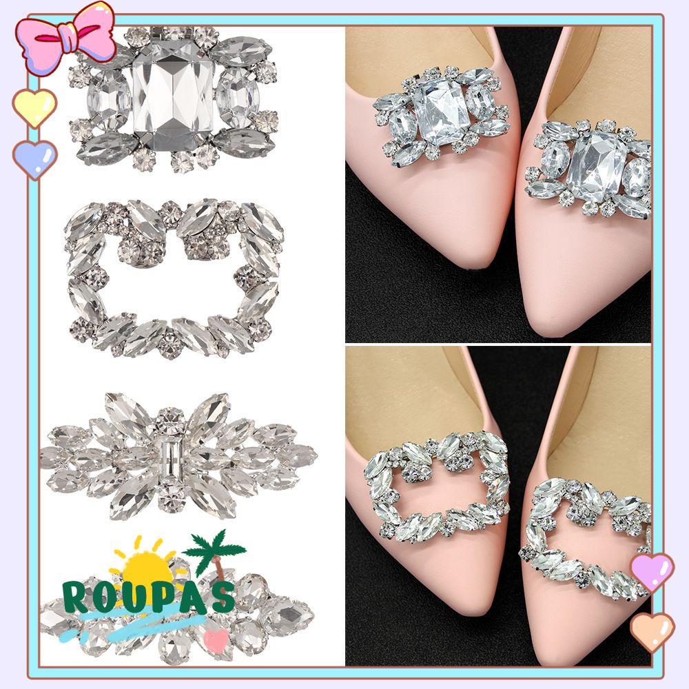 Clipe De Sapato ROUPAS Braçadeira Quadrada Strass Fivela De Charme De Noiva