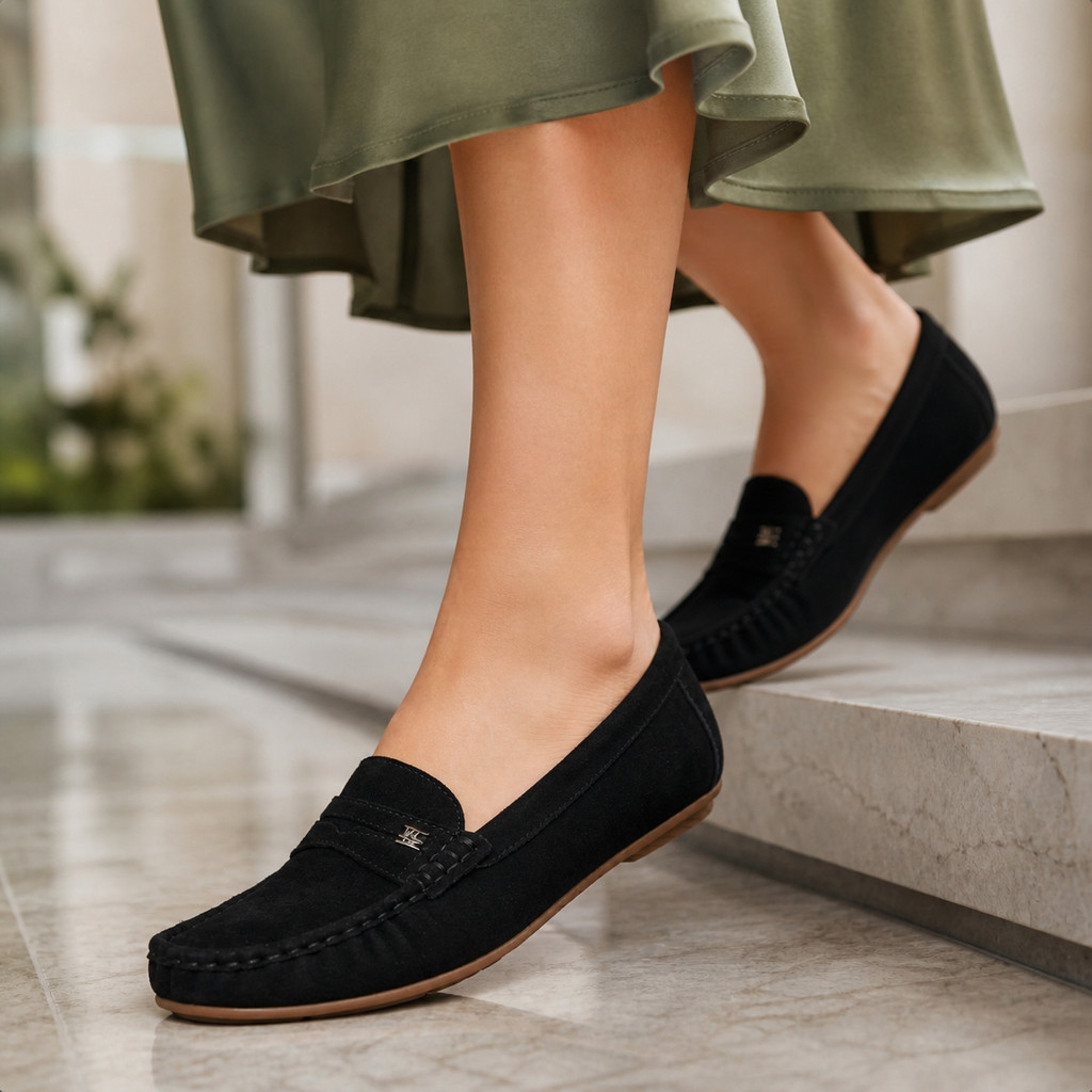 Sapato Mocassim Casual Feminino Confortável Elegante Leve para Trabalho Dia a Dia