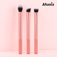 Conjunto de 3 Pincéis de Maquiagem Profissional para Iluminador, Contorno G., Base Alta Qualidade Criar Base sem Falha