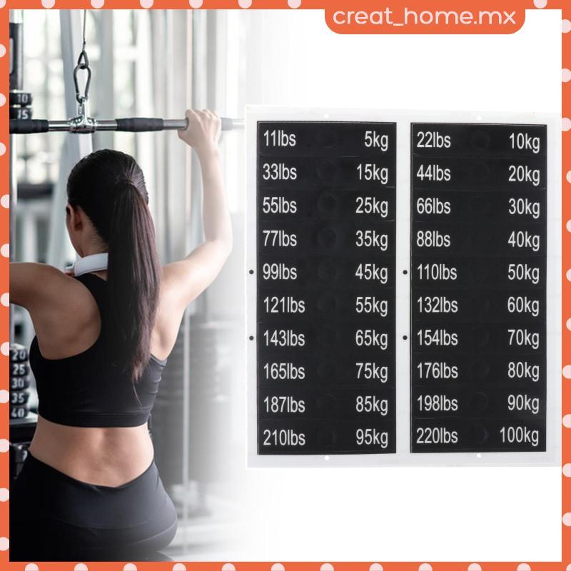 [Creat_home] Etiquetas De Pilha De Peso Adesivos Com Números PP Para Treinamento De Força Identificação Equipamentos